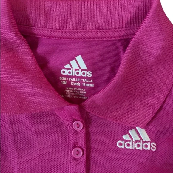 adidas Pink Ruffle Kids Casual Dress - Picture 4 of 4